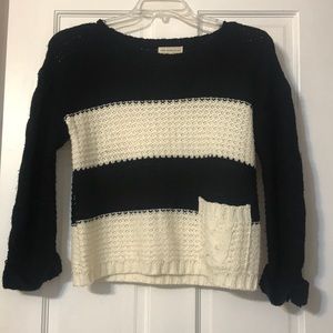 Black and white striped sweater